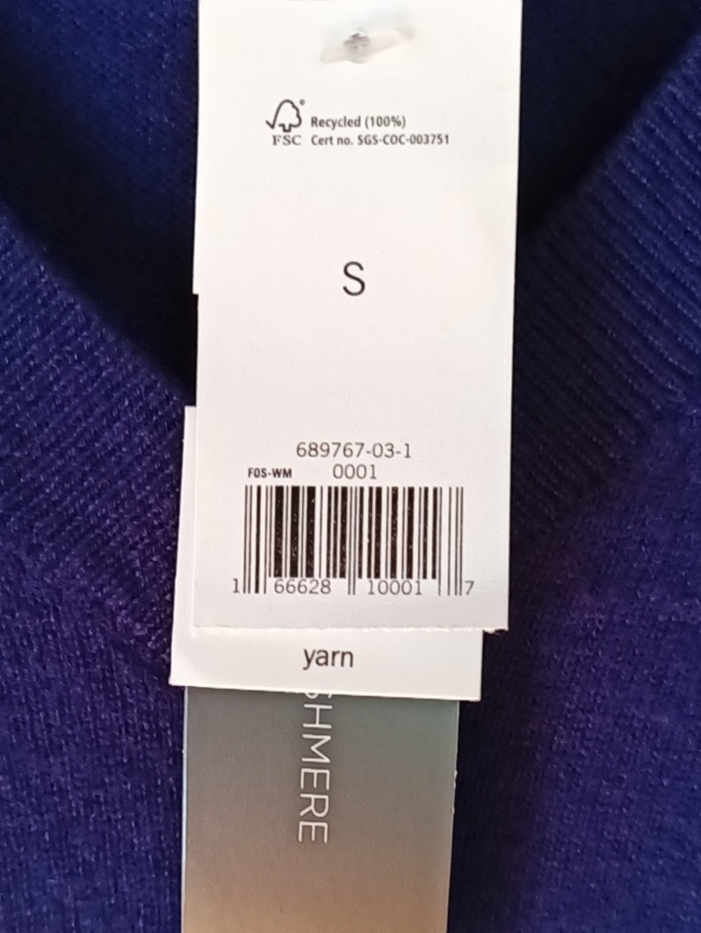 Cashmere Banana Republic Purple 🟣 V-neck Sweater Ribbed Cuffs And Hem Small NWT - Picture 5 of 6